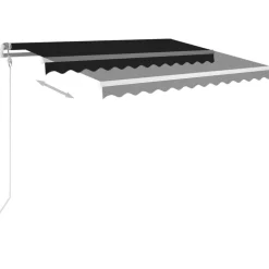 vidaXL Automatisk markis med vindsensor & LED 300x250 cm antracit