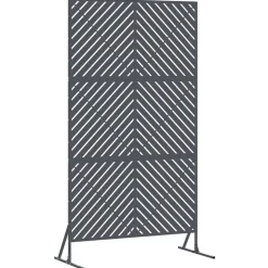 vidaXL Avskärmningsskärm Antracit 100 x 50 x 180 cm Stål