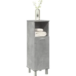 vidaXL Badrumsskåp betonggrå 30x30x95 cm konstruerat trä