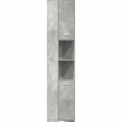vidaXL Badrumsskåp betonggrå 30x30x183,5 cm konstruerat trä