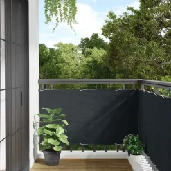 vidaXL Balkongskärm oxfordtyg 75 x 400 cm antracit