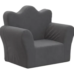 vidaXL Barnsoffa antracit mjuk plysch