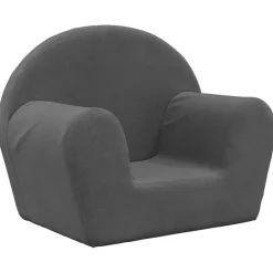 vidaXL Barnsoffa antracit mjuk plysch