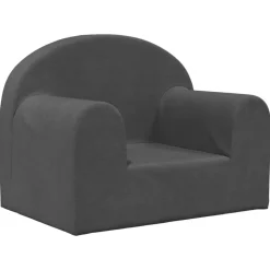 vidaXL Barnsoffa antracit mjuk plysch