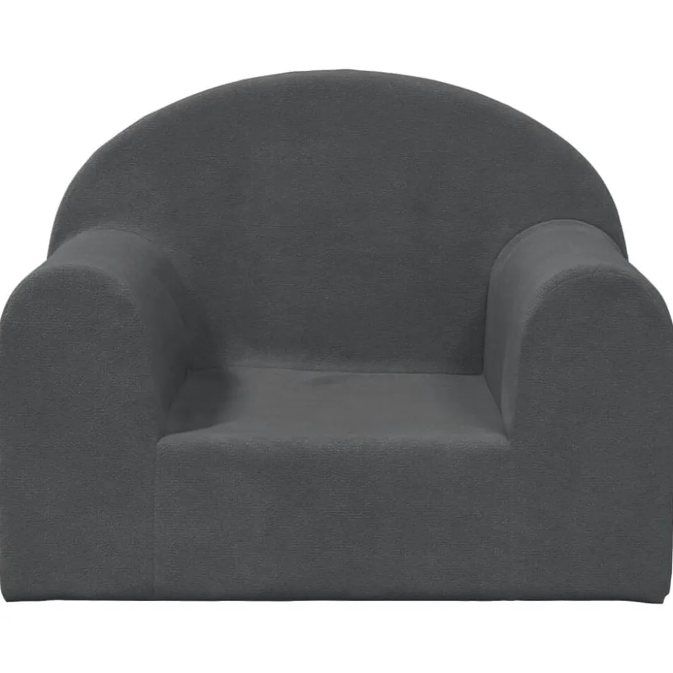 vidaXL Barnsoffa antracit mjuk plysch