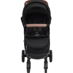 vidaXL Barnvagn 2-i-1 antracit stål
