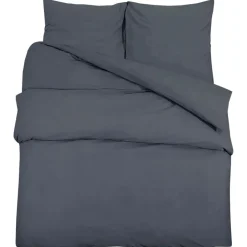vidaXL Bäddset antracit 140x200 cm bomull
