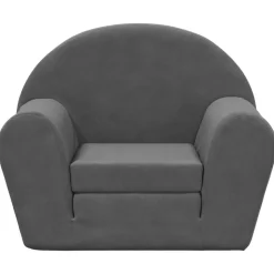 vidaXL Bäddsoffa för barn antracit mjuk plysch