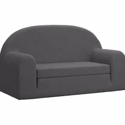 vidaXL Bäddsoffa för barn 2-sits antracit mjuk plysch