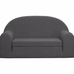 vidaXL Bäddsoffa för barn 2-sits antracit mjuk plysch
