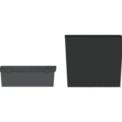 vidaXL Blomkruka med avtagbar insida antracit 12/44 L PP-rotting