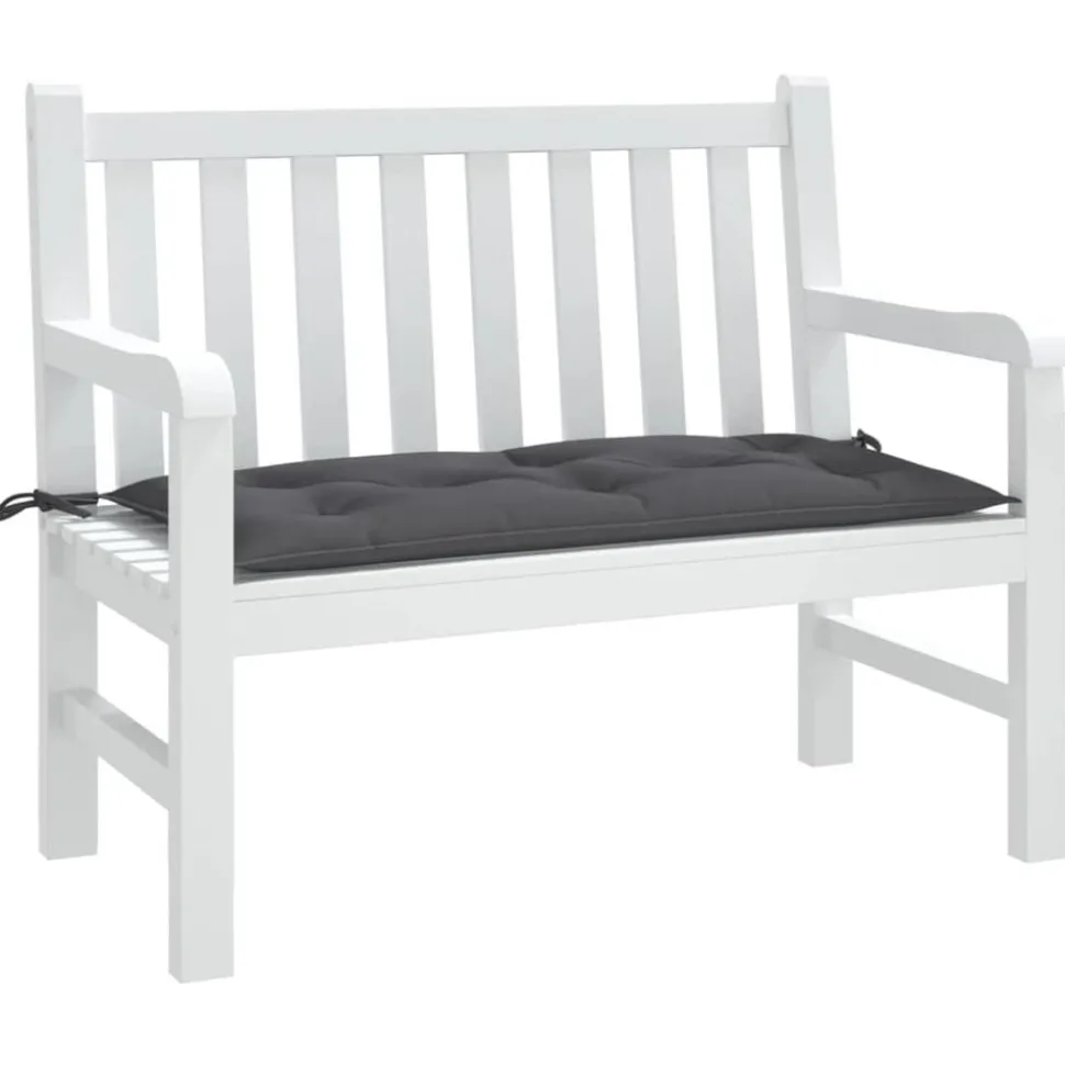 vidaXL Bänkdyna för trädgården antracit 100x50x7 cm oxfordtyg