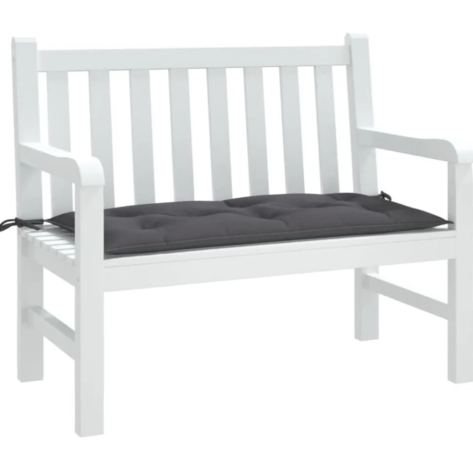 vidaXL Bänkdyna för trädgården antracit 110x50x7 cm oxfordtyg