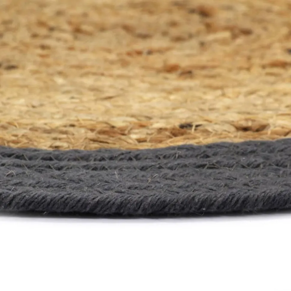 vidaXL Bordstabletter 4 st naturlig och antracit 38 cm jute och bomull