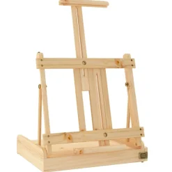 vidaXL Bordstaffli med låda 41,5x37x12 cm massiv furu