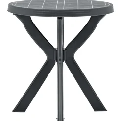 vidaXL Cafébord antracit Ø70 cm plast