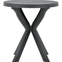 vidaXL Cafébord antracit Ø70 cm plast
