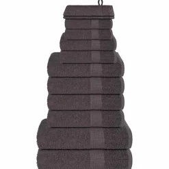 vidaXL 12-delat handduksset FROGN antracit 360 gsm