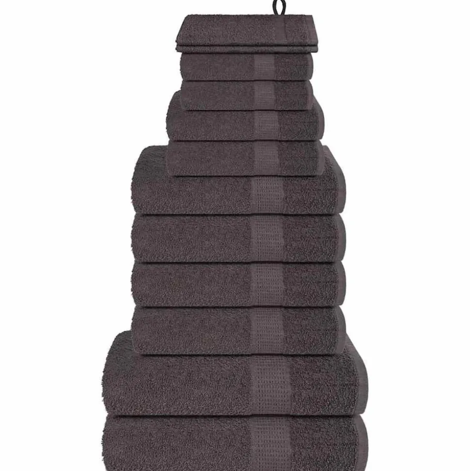 vidaXL 12-delat handduksset FROGN antracit 360 gsm