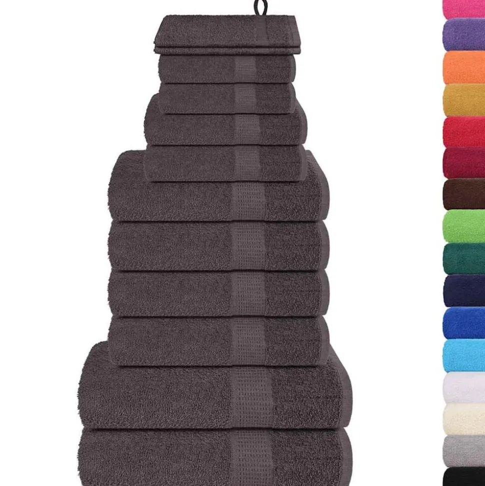 vidaXL 12-delat handduksset FROGN antracit 360 gsm