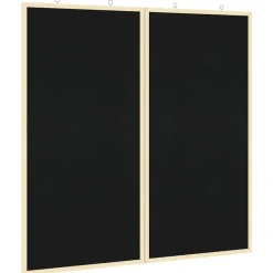 vidaXL Oannonserad tavla Svart 80 x 80 x 1.4 cm Massiv furu