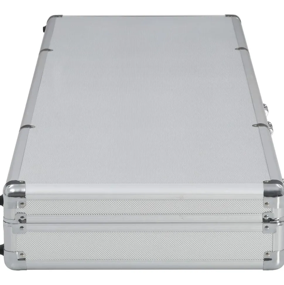 vidaXL Pistolväska silver 118x38x12 cm aluminium
