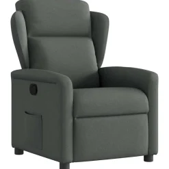 vidaXL Reclinerfåtölj mörkgrå tyg