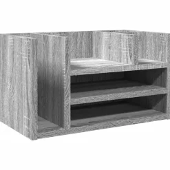 vidaXL Skrivbordshyllor grå sonoma 44,5x24x25 cm konstruerat trä