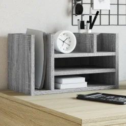 vidaXL Skrivbordshyllor grå sonoma 44,5x24x25 cm konstruerat trä