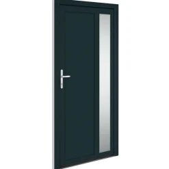 vidaXL Ytterdörr antracit 98x200 cm PVC