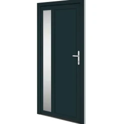 vidaXL Ytterdörr antracit 98x200 cm PVC