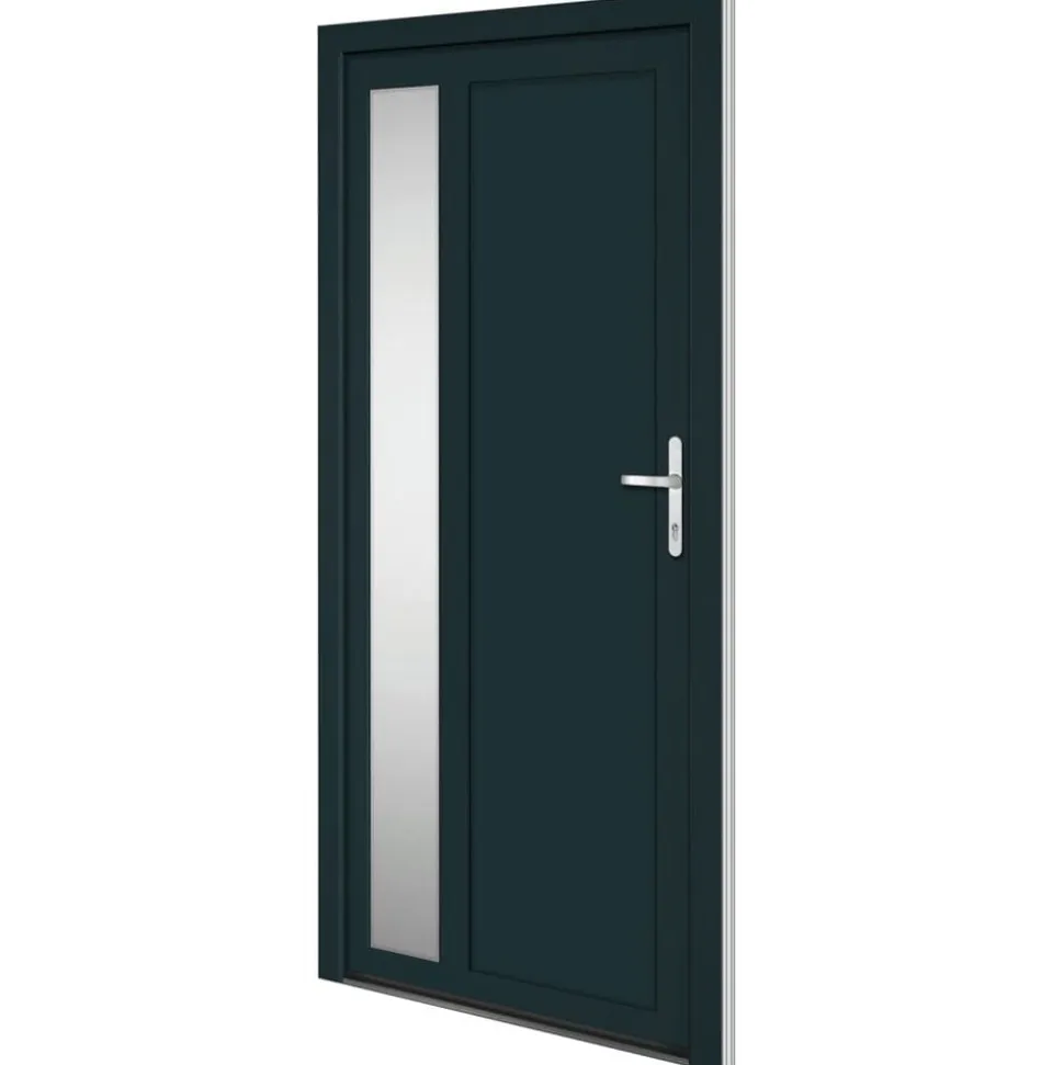 vidaXL Ytterdörr antracit 98x200 cm PVC