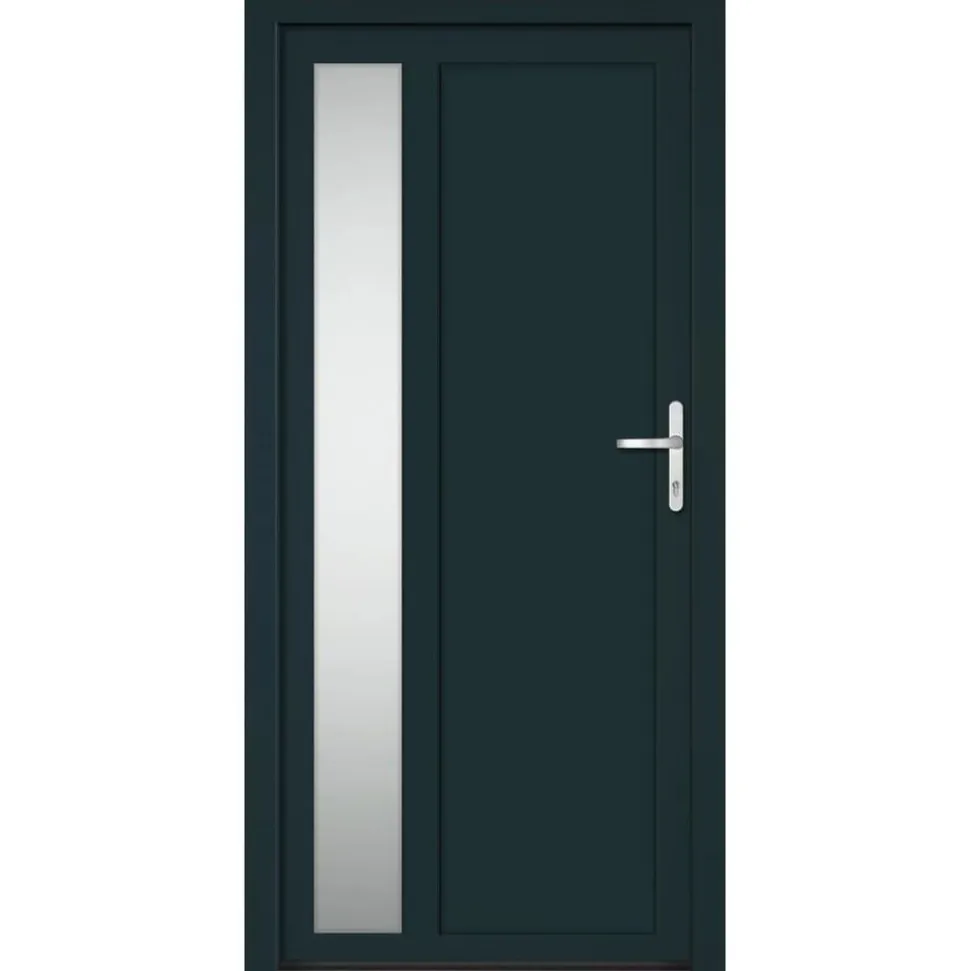vidaXL Ytterdörr antracit 98x200 cm PVC