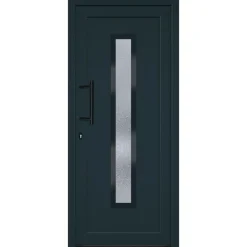 vidaXL Ytterdörr antracit 88x200 cm PVC