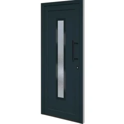 vidaXL Ytterdörr antracit 88x200 cm PVC