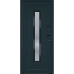 vidaXL Ytterdörr antracit 88x200 cm PVC